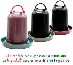 Bebedero aves plástico reciclado