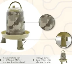 Bebedero camuflaje con patas