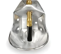 Bebedero de aluminio especial para ovinos.
