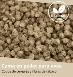 Cama para aves con tabaco