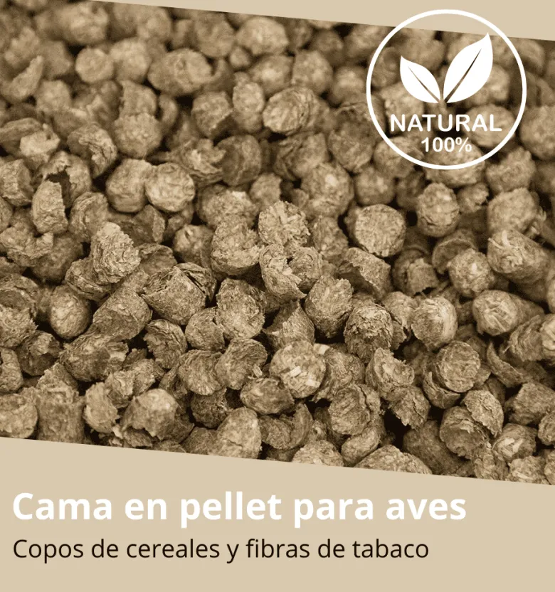 Cama para aves con tabaco