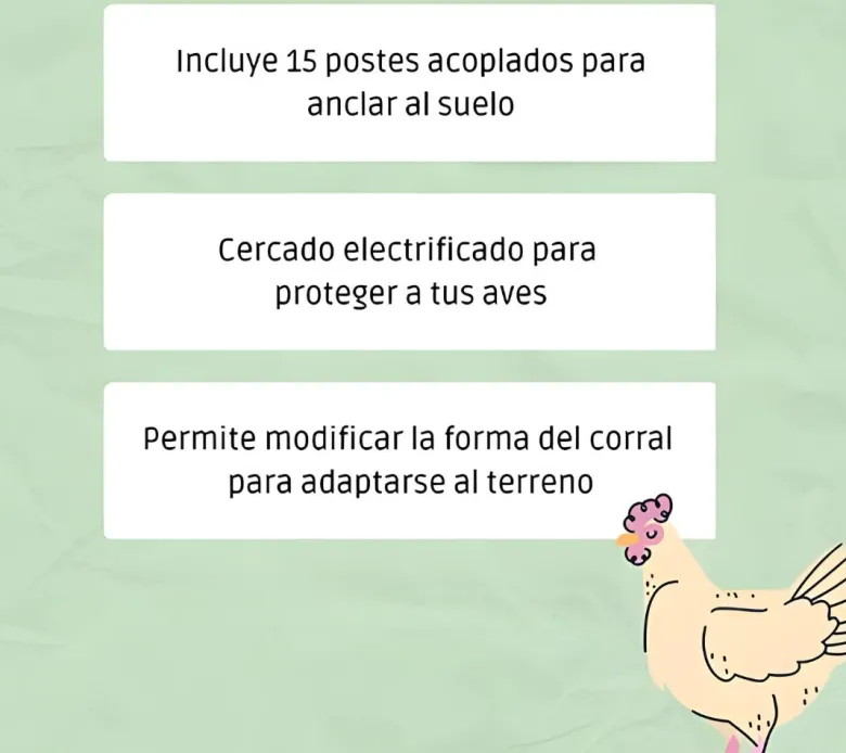 Cercado eléctrico especial aves