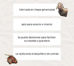 Forrajera individual desmontable