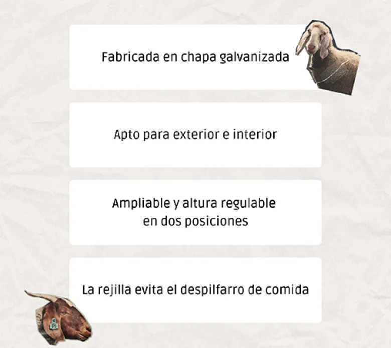 Forrajera para ovejas de pared