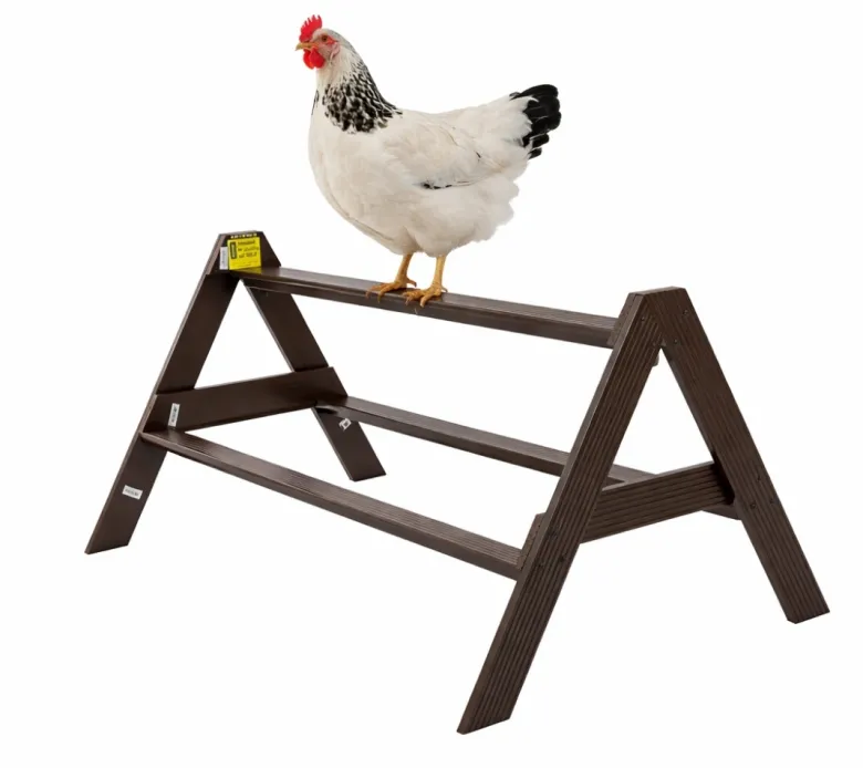 Percha doble para gallinero