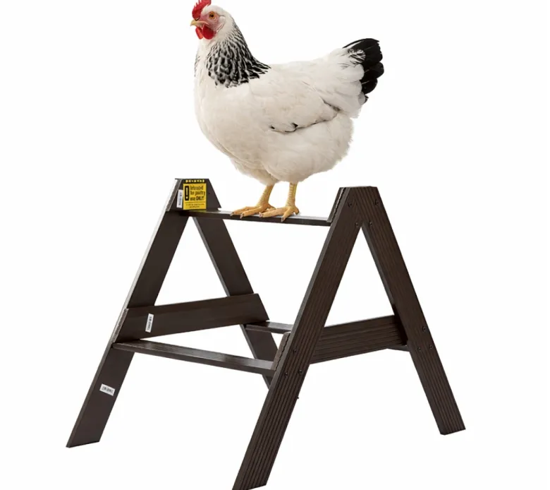 Percha doble para gallinero
