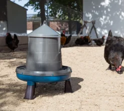 Tolva aves plástico reciclado con patas