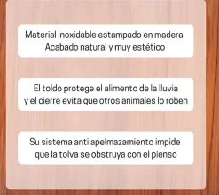 Tolva chapa imitación madera